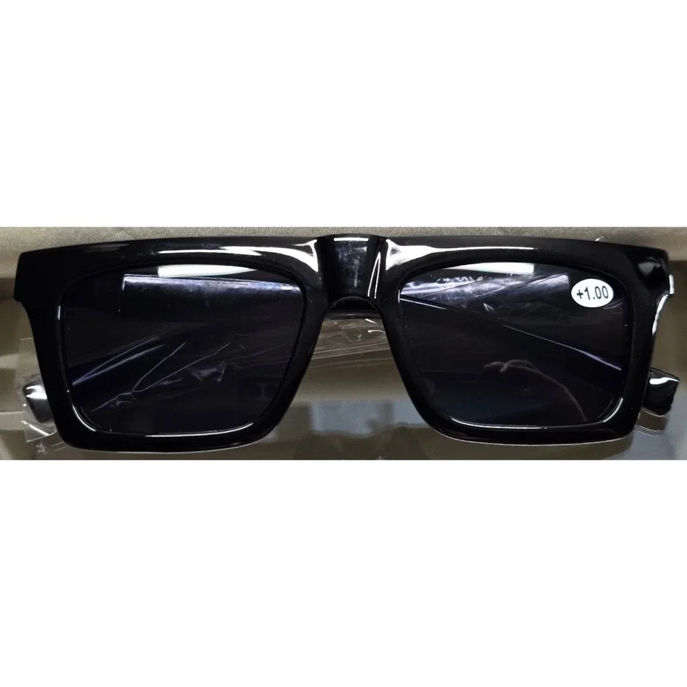 New Bifocal Reading Readers Lenses‎ +1.00 Glasses UV400 Sunglasses Black Square